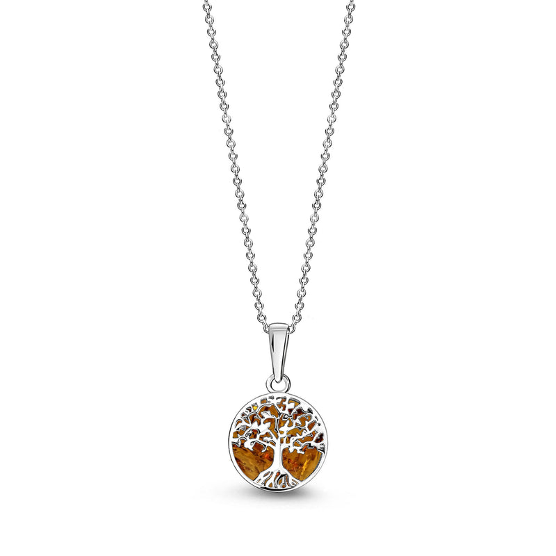 Sterling Silver Amber XS Tree of Life Pendant