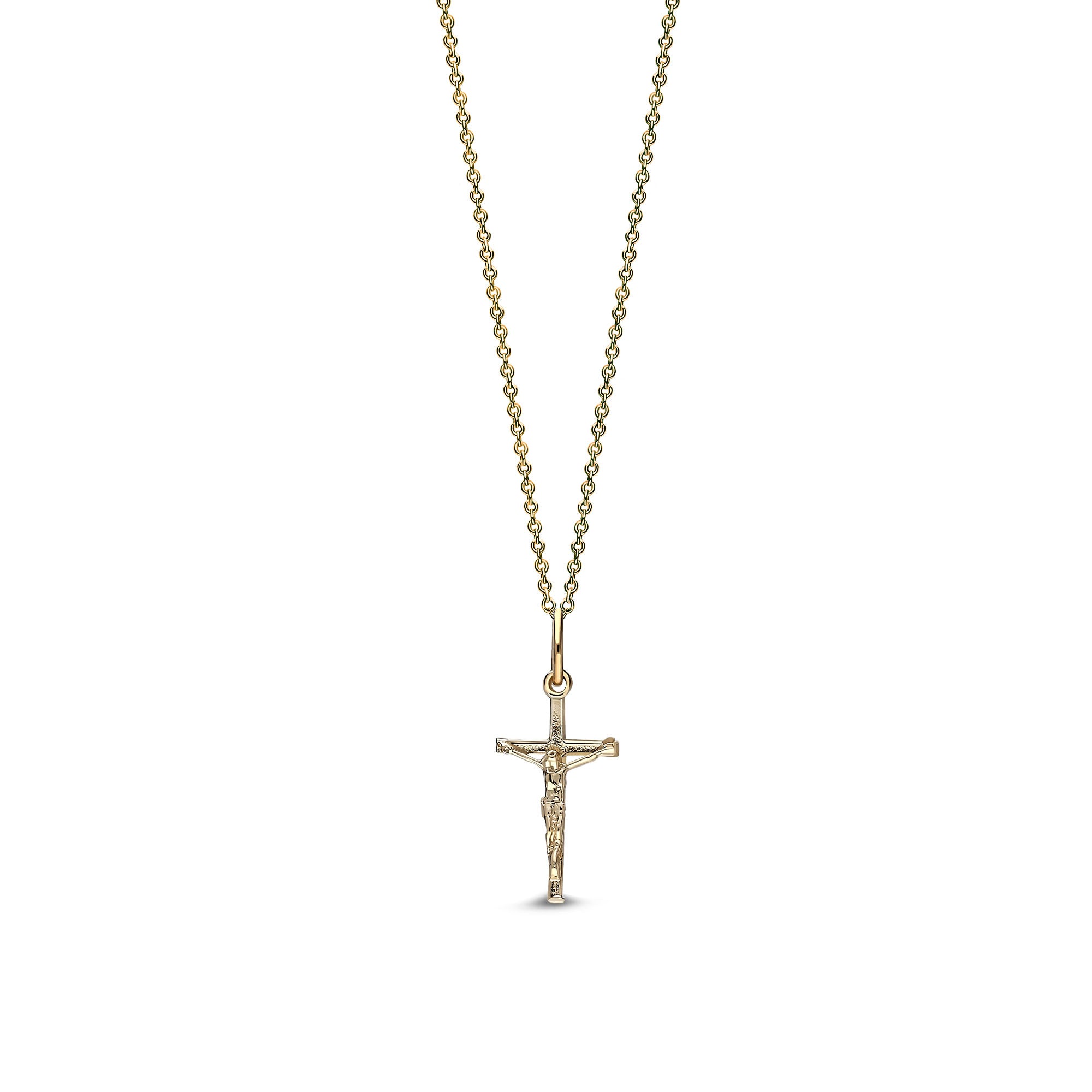 9ct Yellow Gold Crucifix Pendant