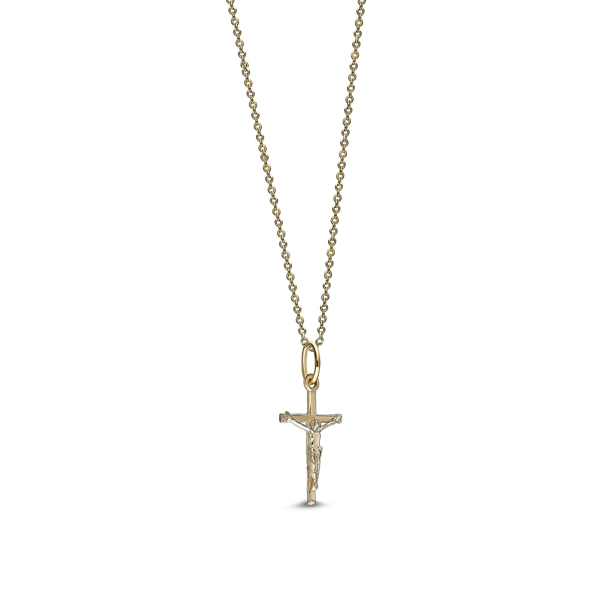 9ct Yellow Gold Crucifix Pendant
