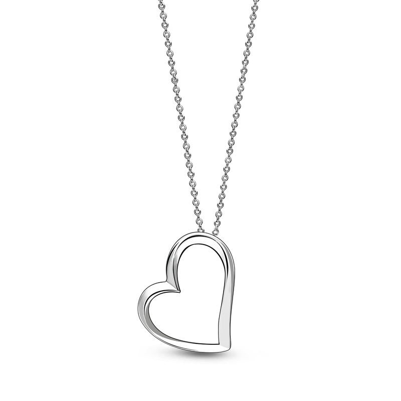Sterling Silver Abstract Heart Pendant