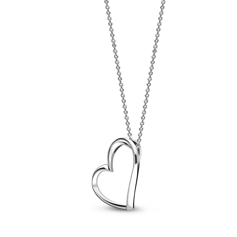 Sterling Silver Abstract Heart Pendant