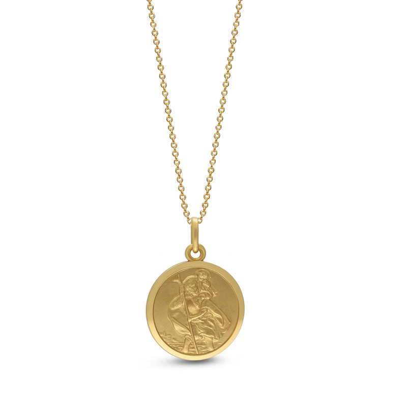 Gold Vermiel St. Christopher Pendant