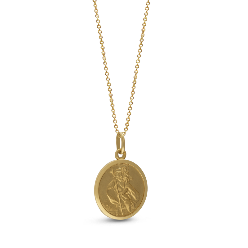 Gold Vermiel St. Christopher Pendant