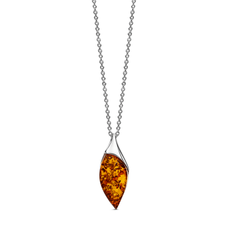 Sterling Silver Amber Sail Pendant