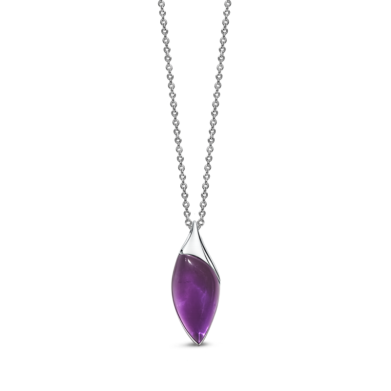 Sterling Silver Amethyst Sail Pendant