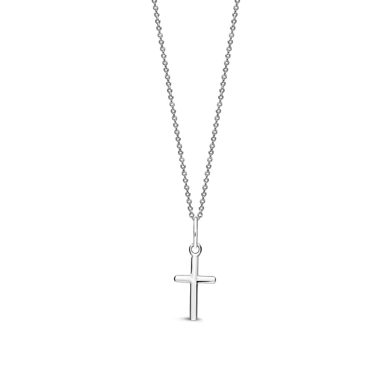 Sterling Silver Small Rounded Cross Pendant