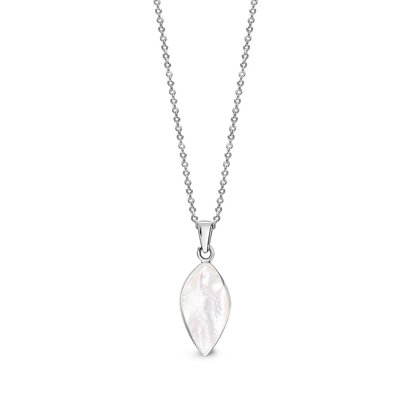 Sterling Silver Mother of Pearl Inverted Pear Drop Pendant