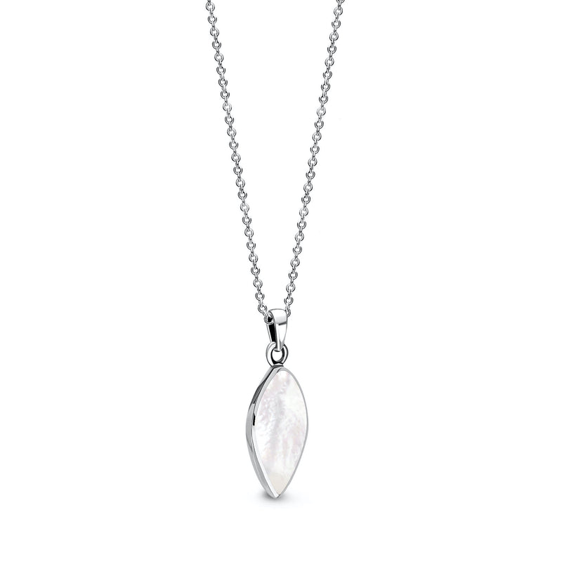 Sterling Silver Mother of Pearl Inverted Pear Drop Pendant