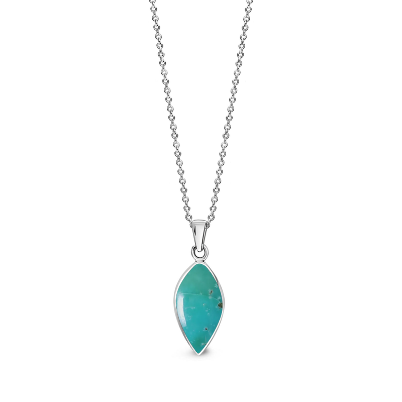 Sterling Silver Turquoise Inverted Pear Drop Pendant