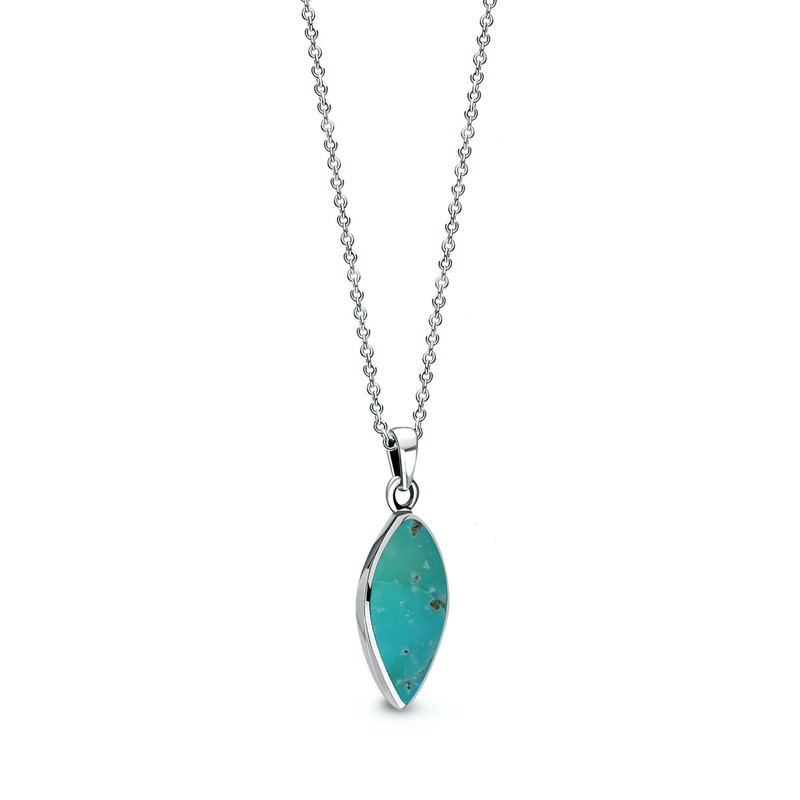 Sterling Silver Turquoise Inverted Pear Drop Pendant