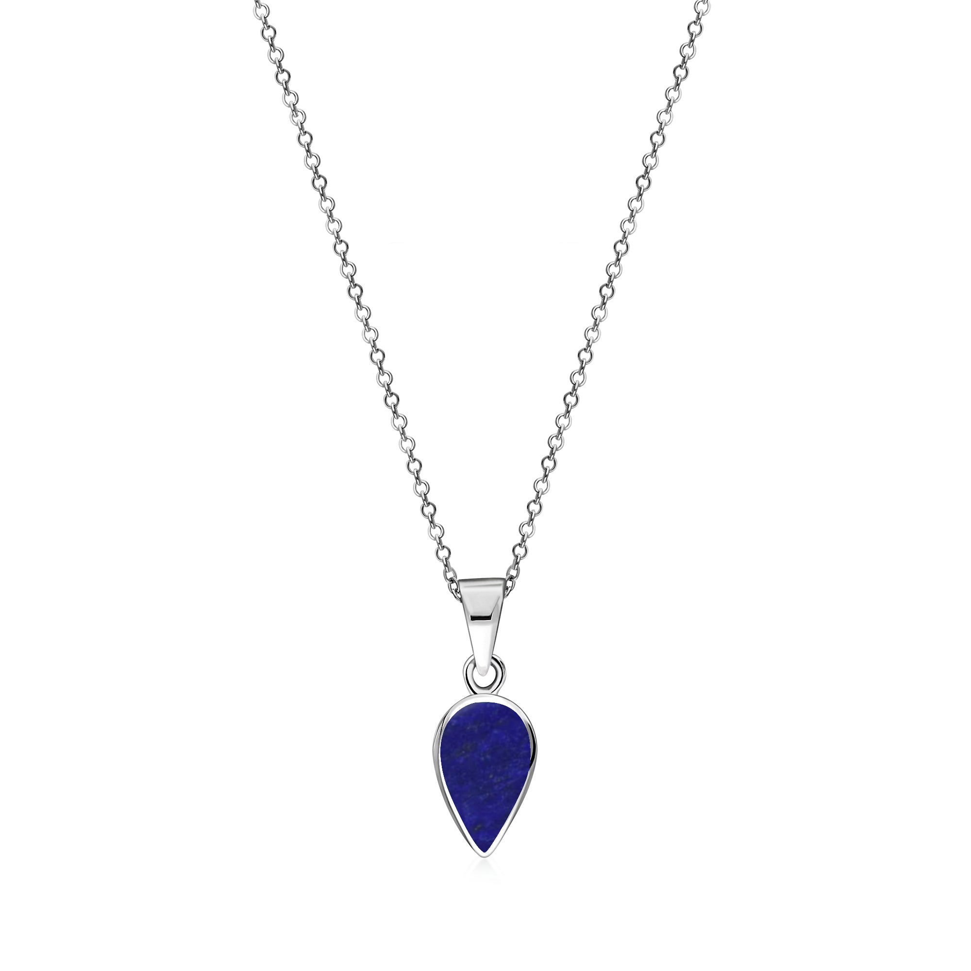 Sterling Silver Lapis Lazuli Pear Drop Pendant