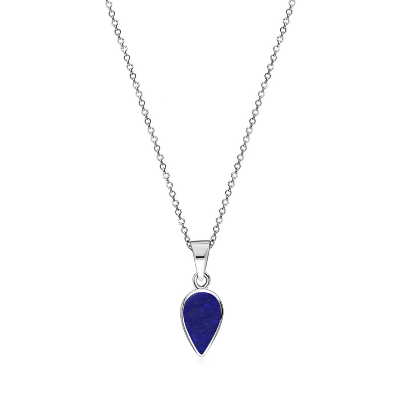 Sterling Silver Lapis Lazuli Pear Drop Pendant