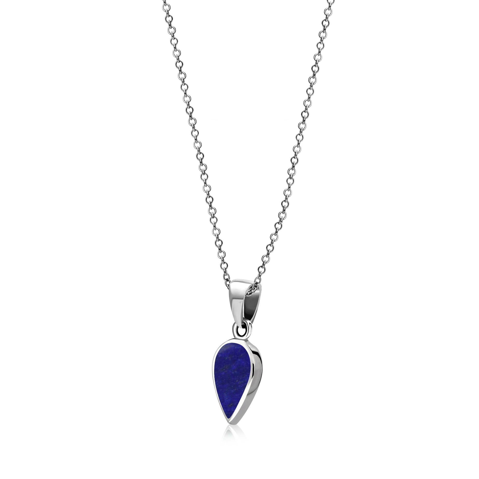 Sterling Silver Lapis Lazuli Pear Drop Pendant