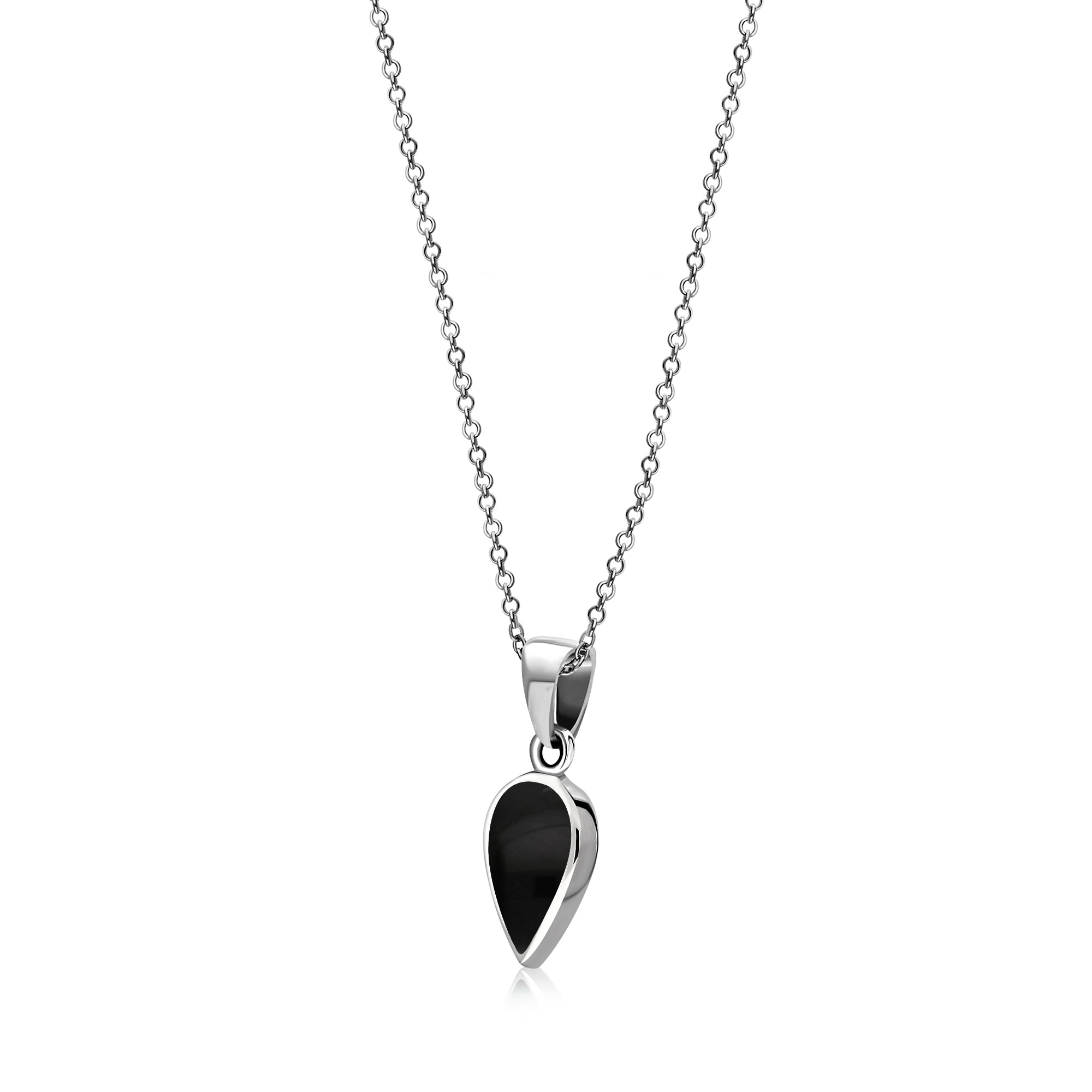 Sterling Silver Whitby Small Pear Drop Pendant