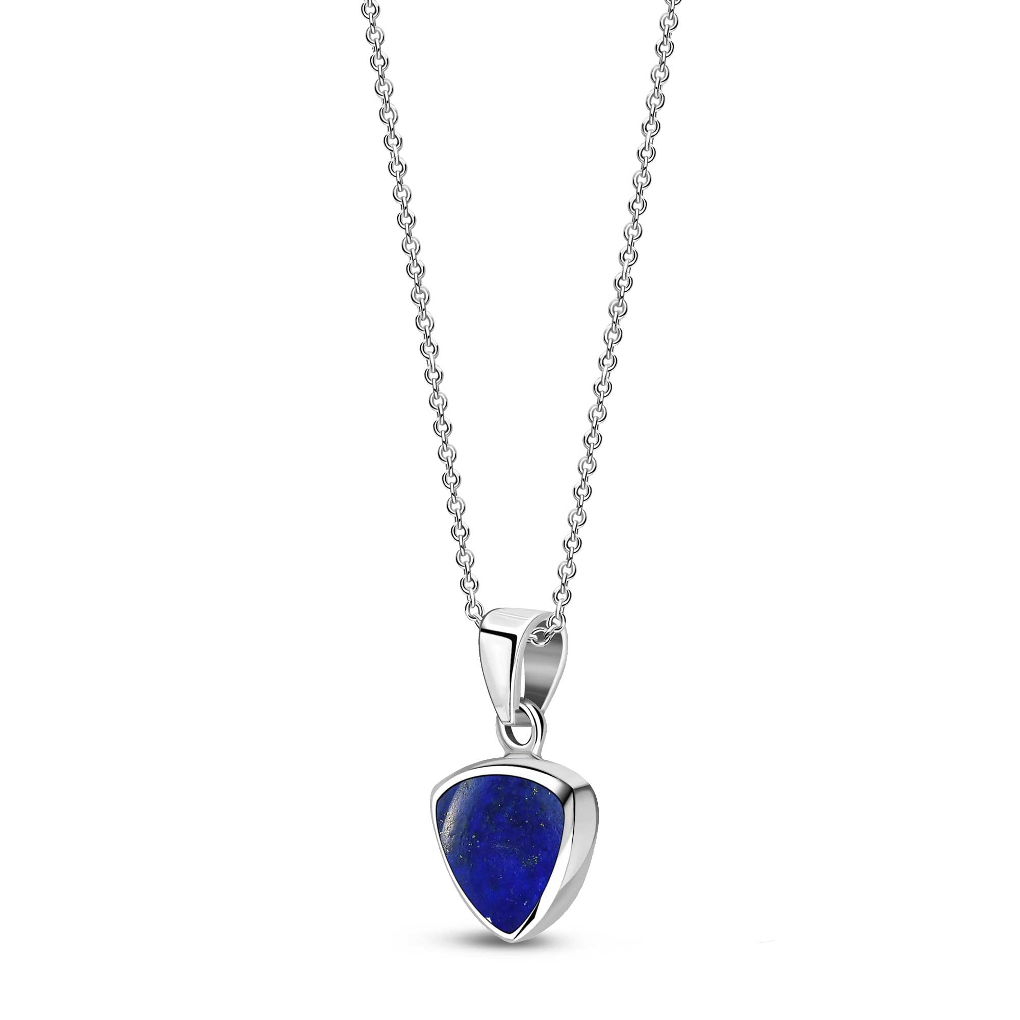 Sterling Silver Lapis Lazuli Shield Pendant