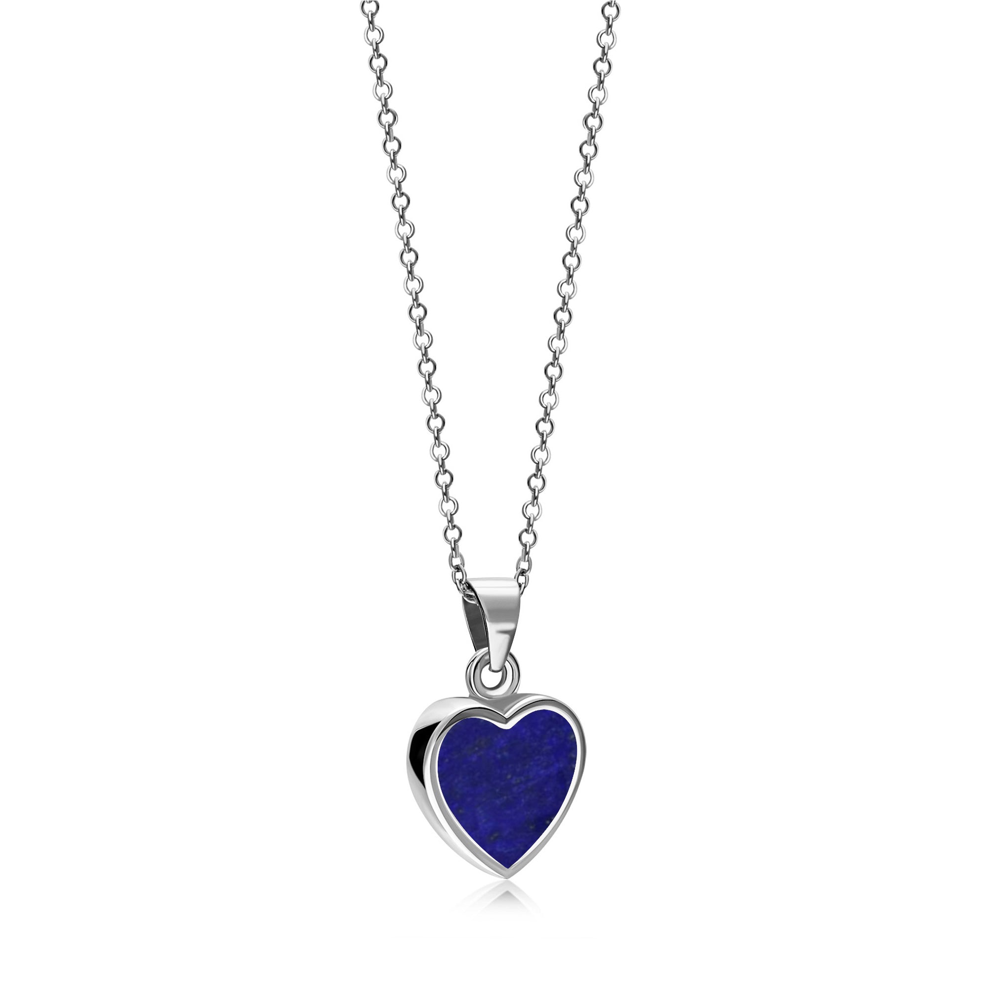 Sterling Silver Lapis Lazuli Heart Pendant