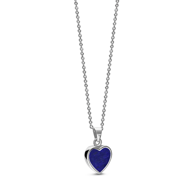 Sterling Silver Lapis Lazuli Heart Pendant