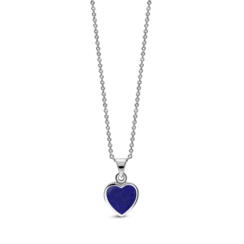 Sterling Silver Lapis Lazuli Heart Pendant