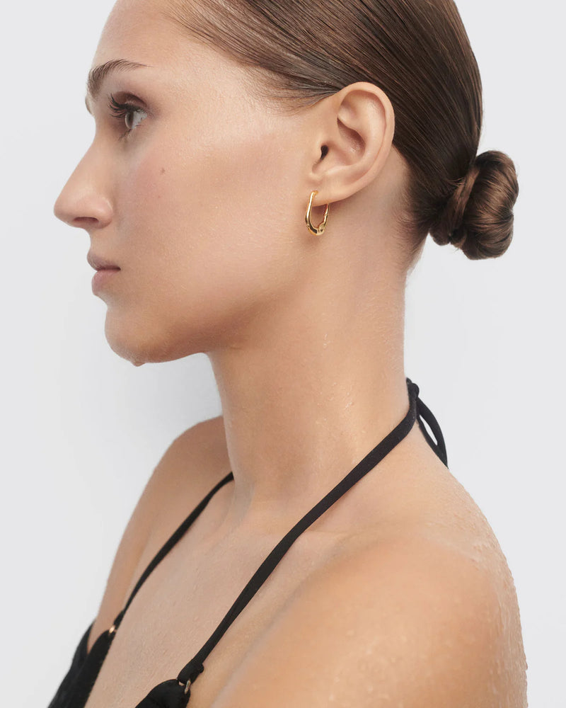 18ct Yellow Gold Vermeil Magma hoops