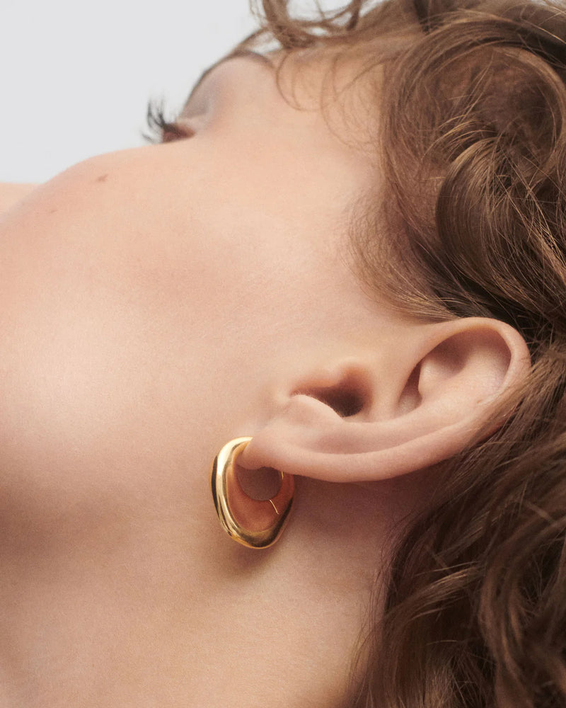 18ct Yellow Gold Vermeil Volcano hoops