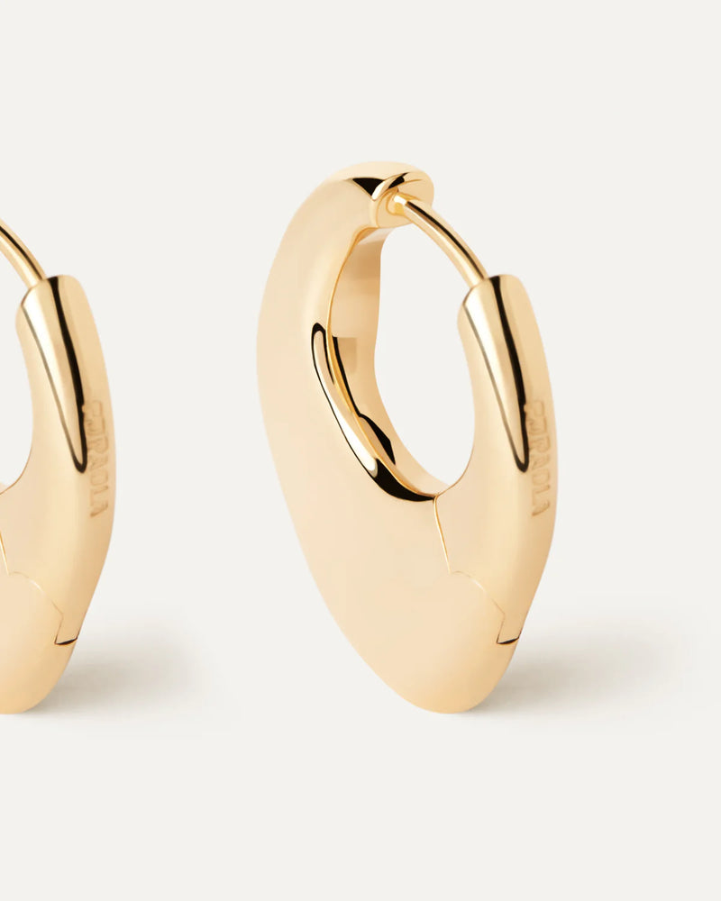 18ct Yellow Gold Vermeil Volcano hoops