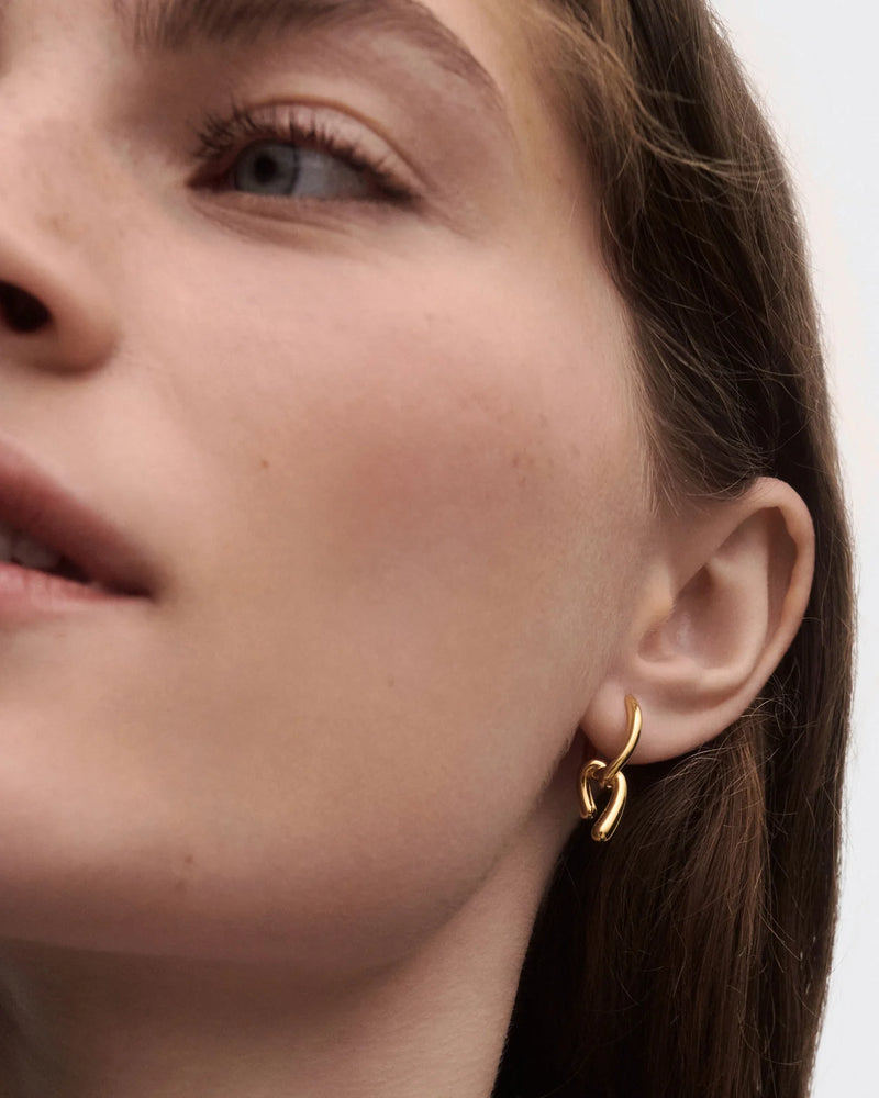 18ct Yellow Gold Vermeil Mini Twist hoops