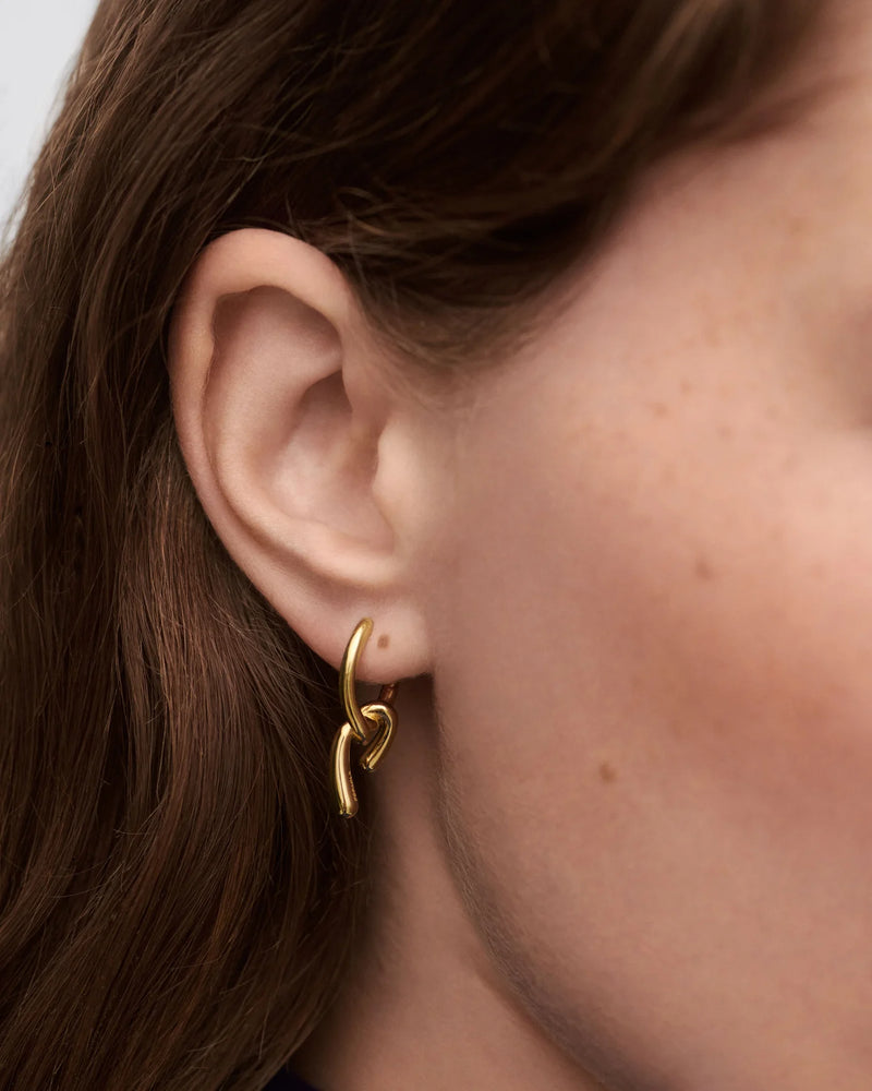 18ct Yellow Gold Vermeil Mini Twist hoops