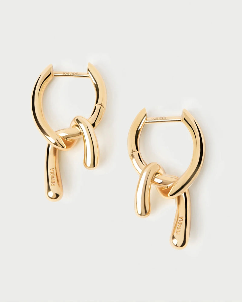 18ct Yellow Gold Vermeil Mini Twist hoops
