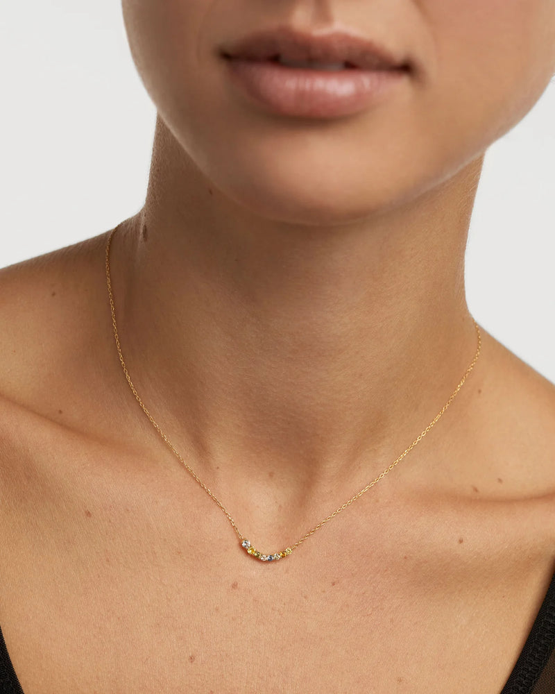 18ct Yellow Gold Vermeil Rainbow Necklace