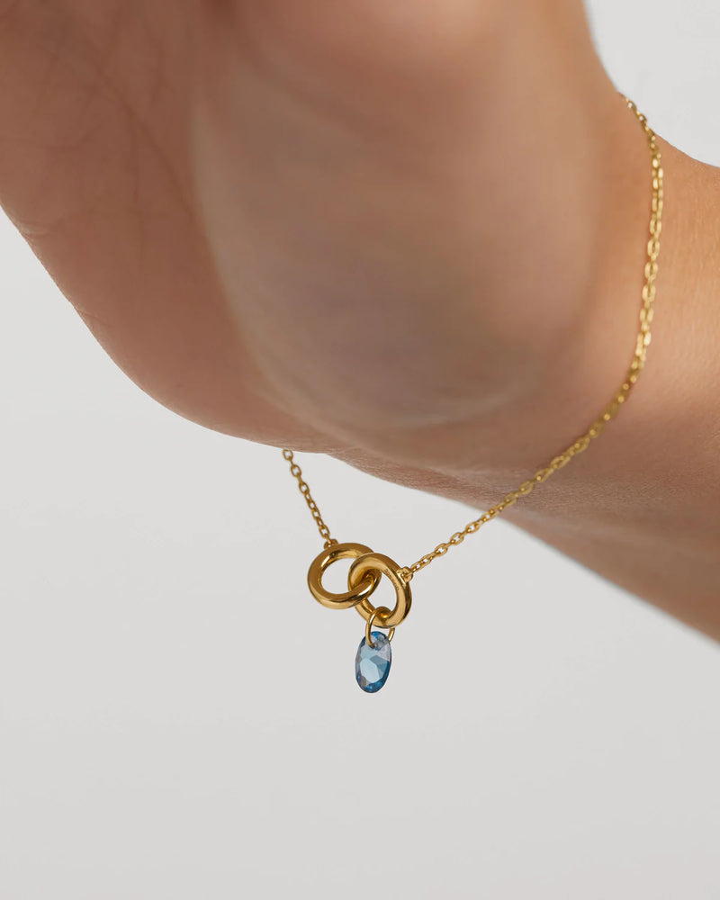 18ct Yellow Gold Vermeil Blue Lily Bracelet