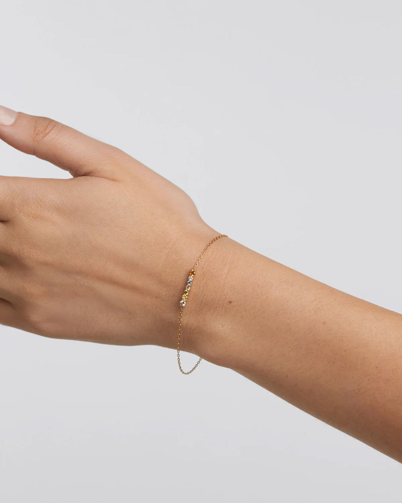 18ct Yellow Gold Vermeil Rainbow Bracelet