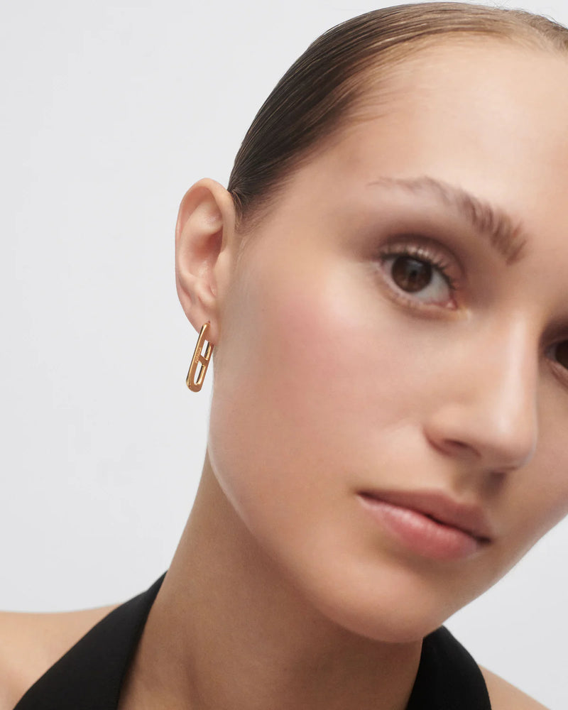 18ct Yellow Gold Vermeil Texas hoops