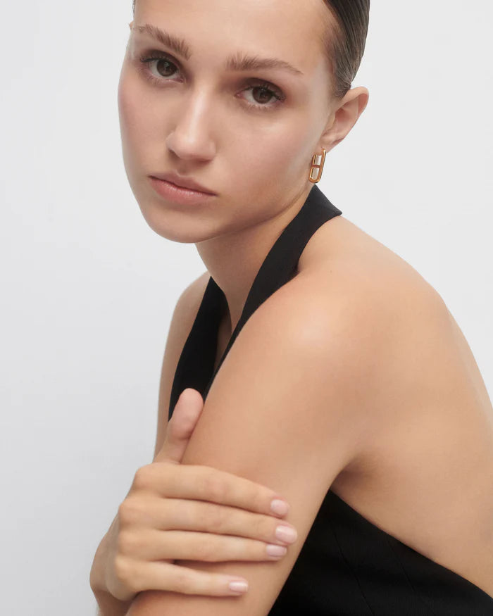 18ct Yellow Gold Vermeil Texas hoops