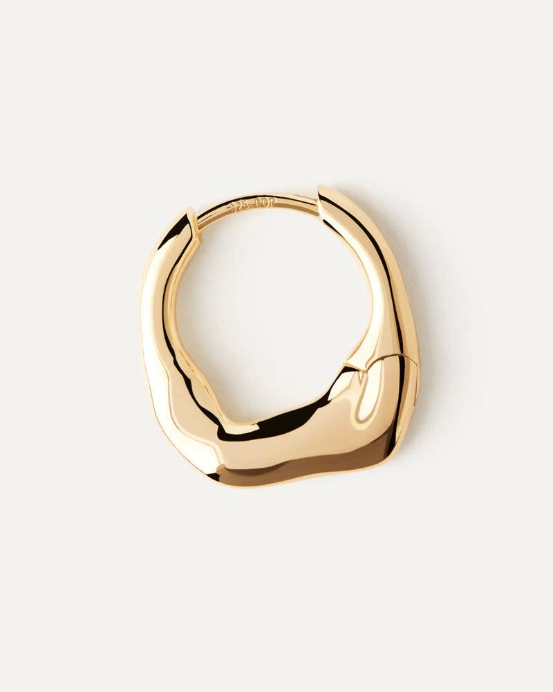 18ct Yellow Gold Vermeil Mini Magma hoops