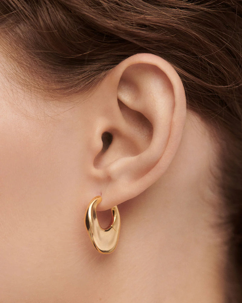 18ct Yellow Gold Vermeil Volcano hoops