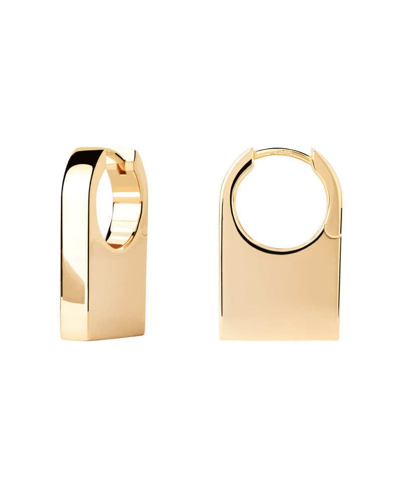 18ct Yellow Gold Vermeil Chicago Hoops