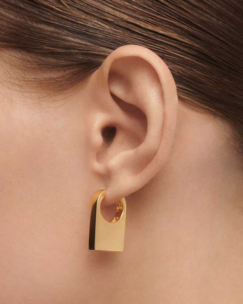 18ct Yellow Gold Vermeil Chicago Hoops