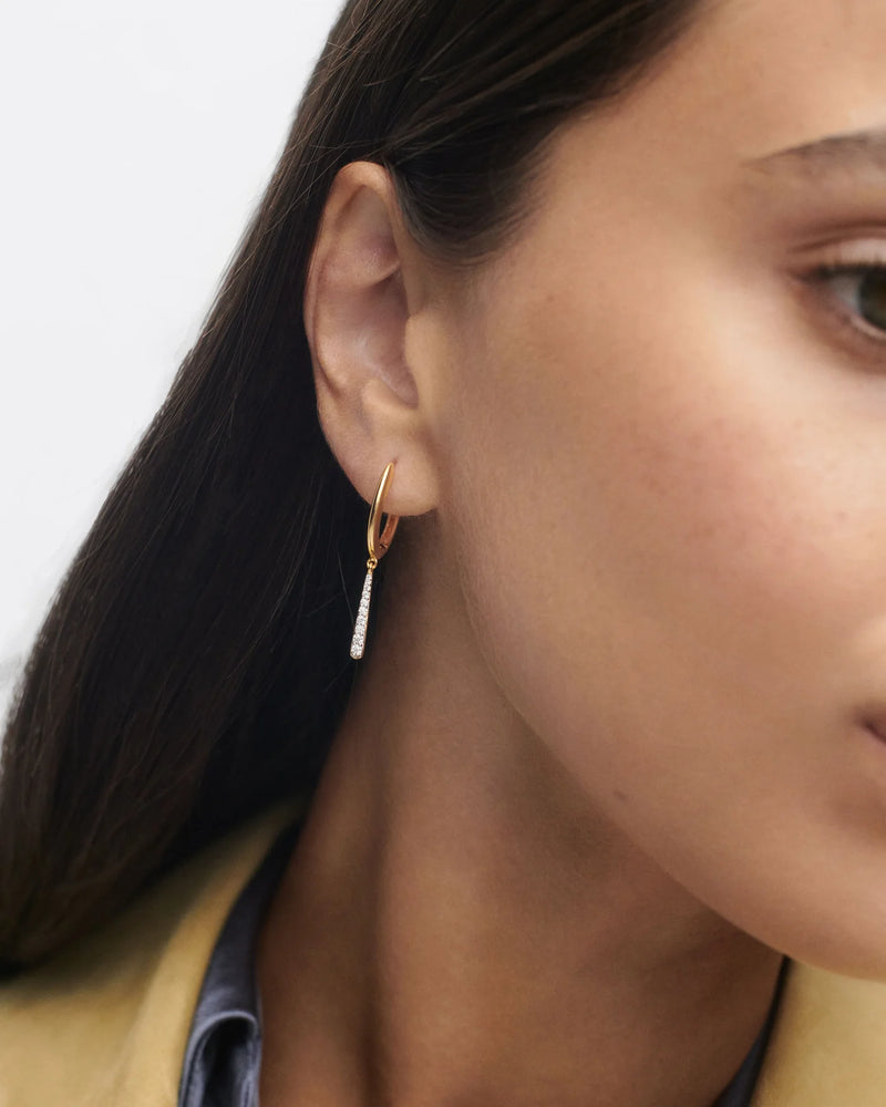 18ct Yellow Gold Vermeil Olga mini hoops