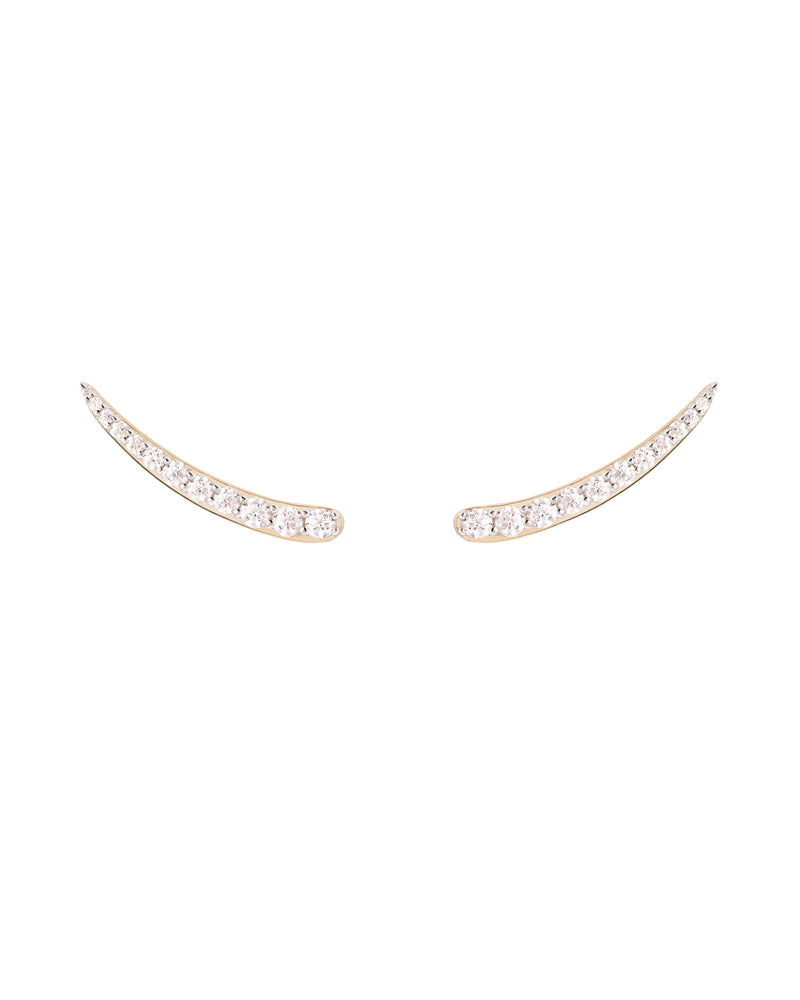 18ct Yellow Gold Vermeil Riga Climbing Earrings