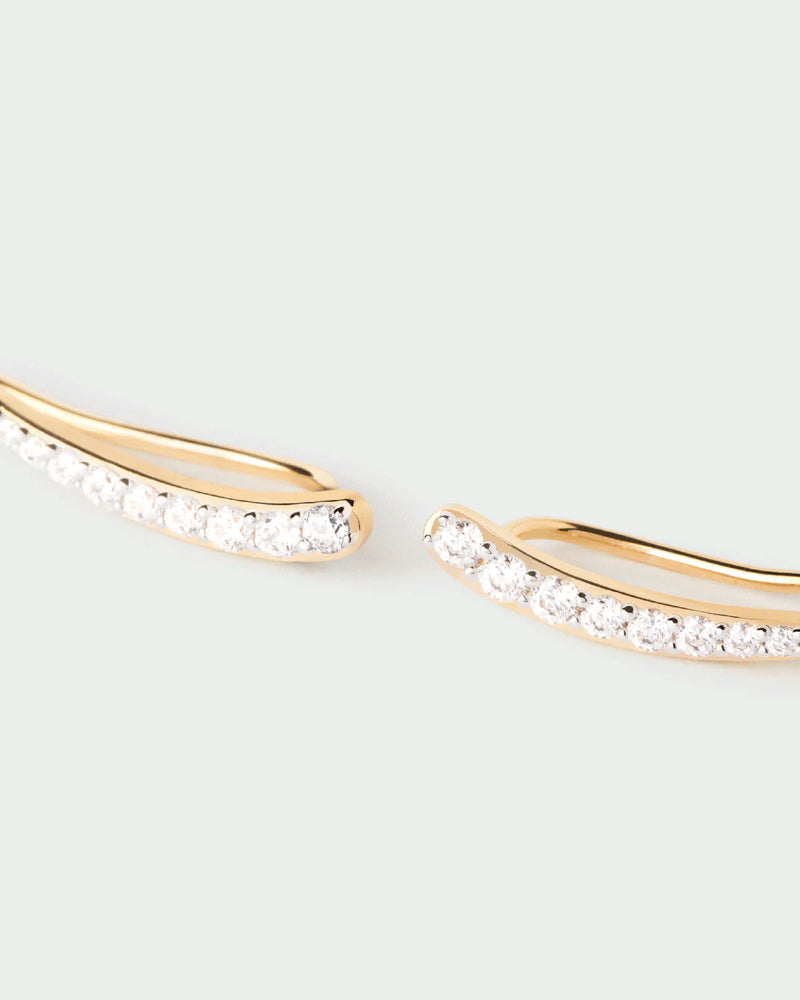 18ct Yellow Gold Vermeil Riga Climbing Earrings
