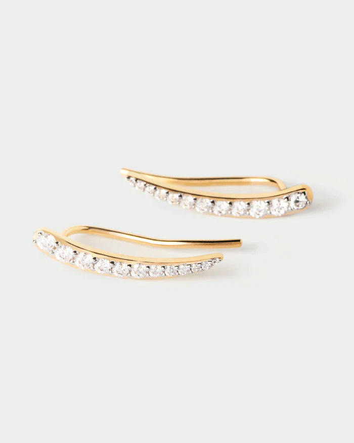 18ct Yellow Gold Vermeil Riga Climbing Earrings