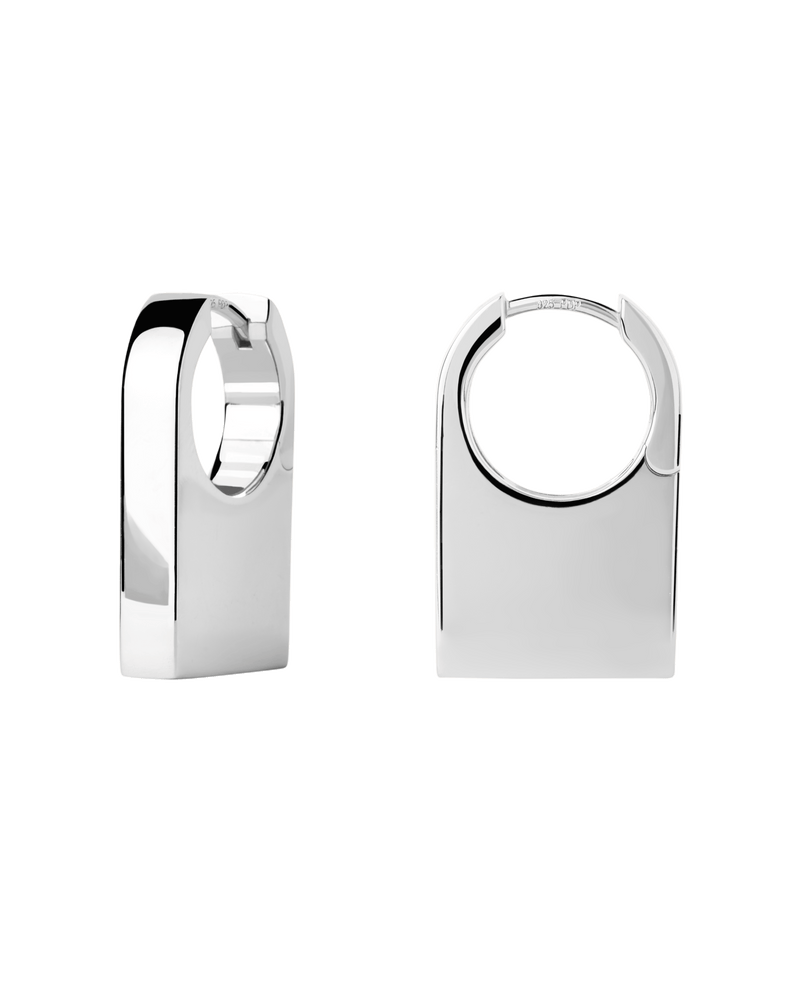 Sterling Silver Chicago Hoops