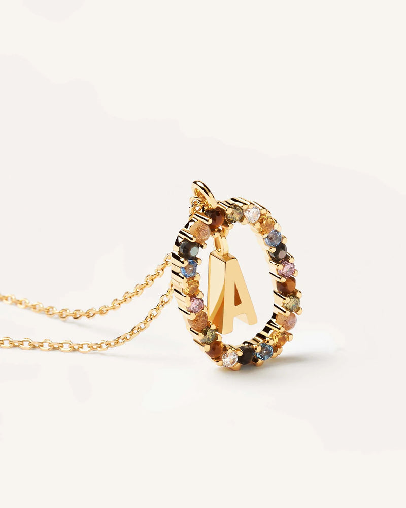18ct Yellow Gold Vermeil Letter A Necklace