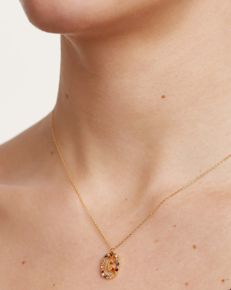 18ct Yellow Gold Vermeil Letter C Necklace