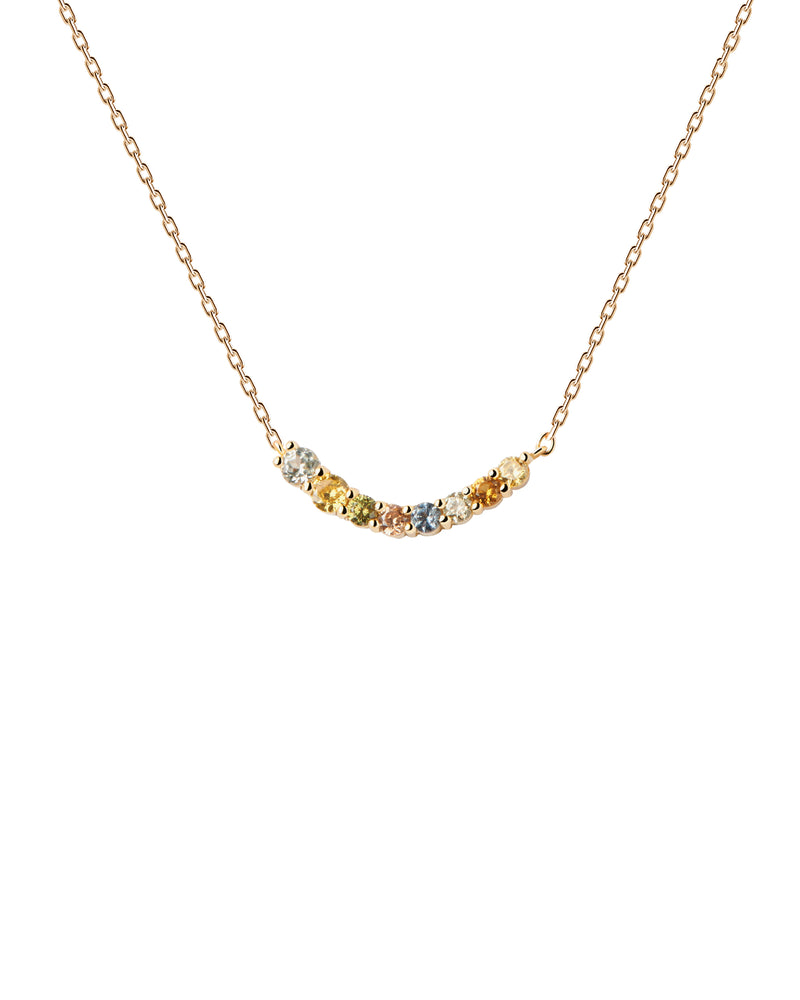 18ct Yellow Gold Vermeil Rainbow Necklace