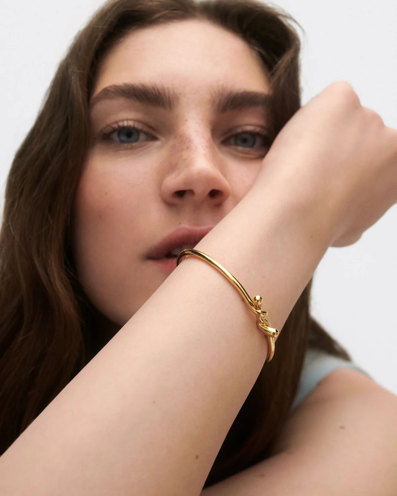 18ct Yellow Gold Vermeil Twist bangle