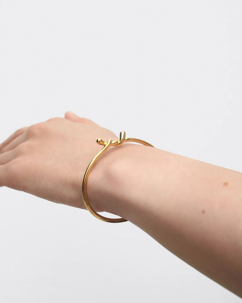 18ct Yellow Gold Vermeil Twist bangle