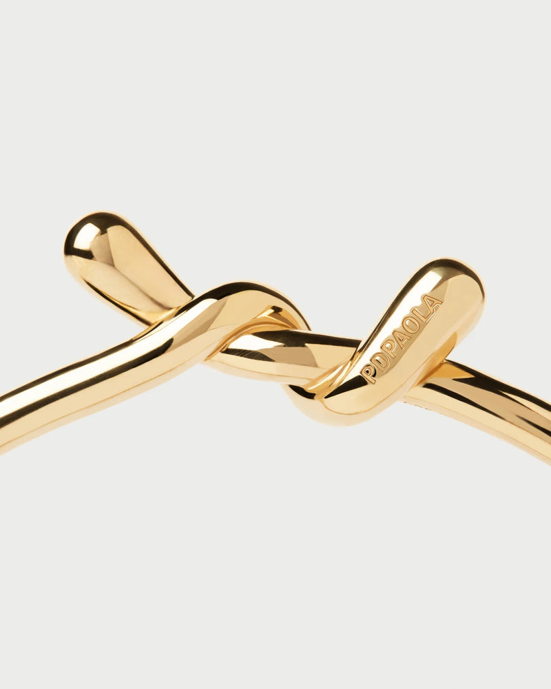18ct Yellow Gold Vermeil Twist bangle