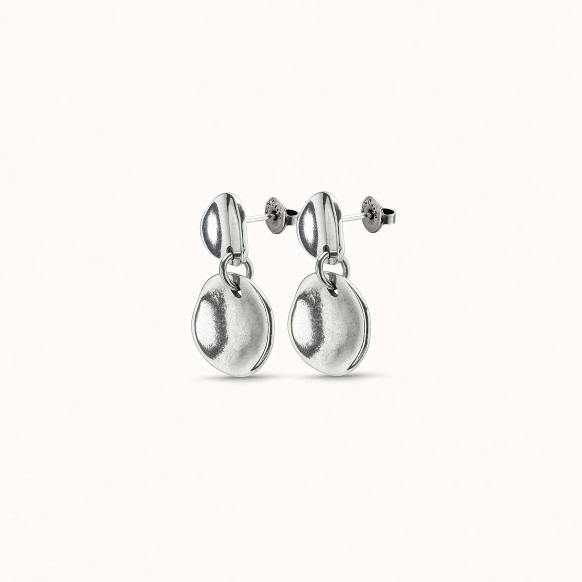 Silver Scales Drop Earrings