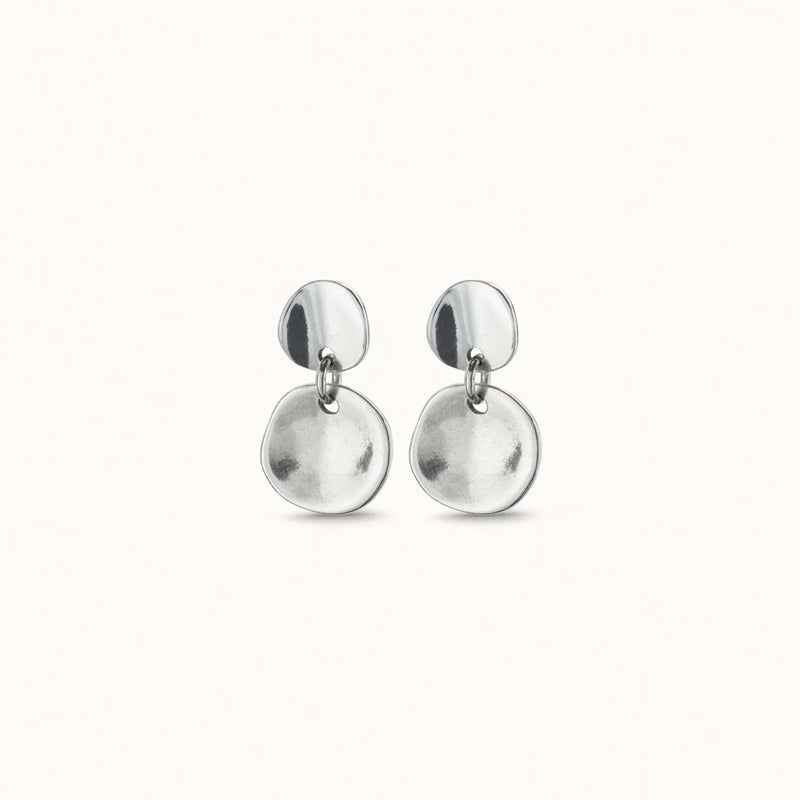 Silver Scales Drop Earrings